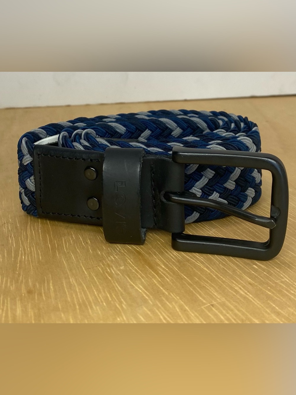 Levi’s Braided Woven Men's Belt in Navy and Gray